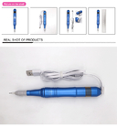 Blue Li - قلم بطارية آلة الوشم لتدريب مدفع رشاش microblading