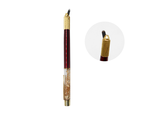 الذهب احباط دليل الوشم الحاجب أقلام Microblading مع قفل دبوس التكنولوجيا